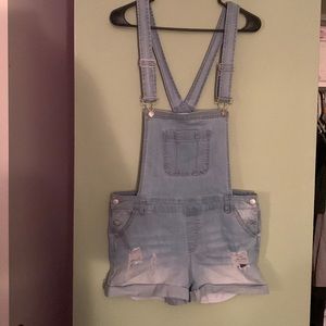 Jean overall shorts